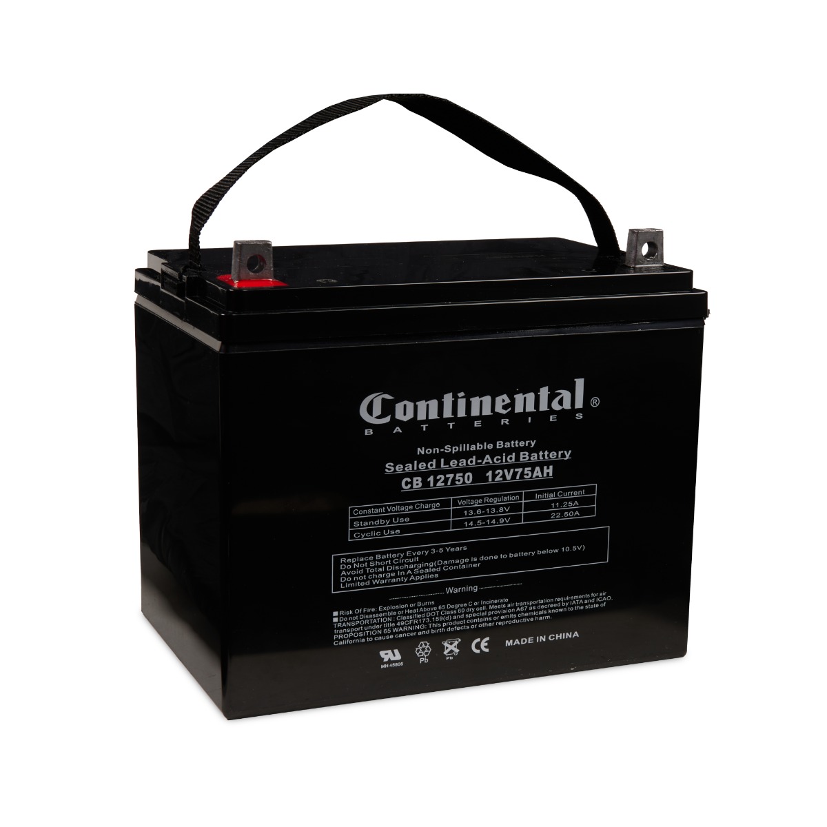 Continental CB12750 SLA Battery Group 24 12v Battery
